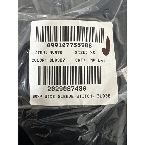 Madewell Women's XS Boxy Wide Sleeve Exposed Stitch Tee Blue NWT - Picture 11 of 13